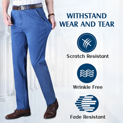Men's Classic Straight Fit Stretch Jeans
