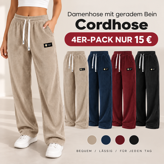 [LETZTER VERKAUFSTAG] Damen-Cordhose mit geradem Bein – 100 % Baumwolle
