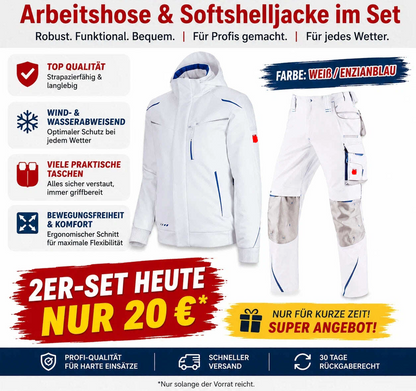 Letzter Verkaufstag-Offizieller Markenshop-Softshelljacke x Bundhose Set