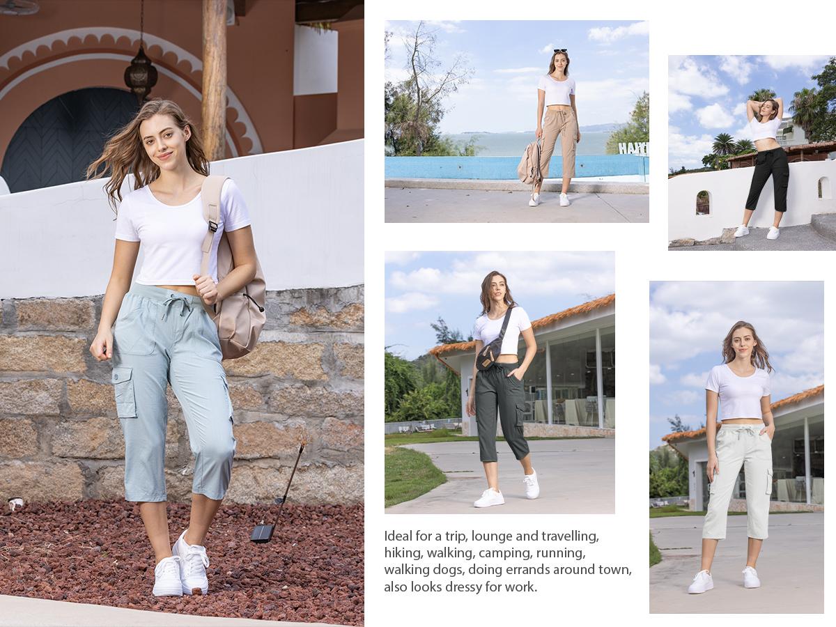 🔥Last Day:90% Off🔥Women's  Cargo Capri Pants – Lightweight Loose Fit Summer Pants