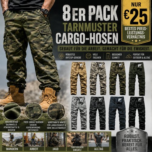 【LETZTER VERKAUFSTAG】Praktische Camouflage-Cargohose für Herren