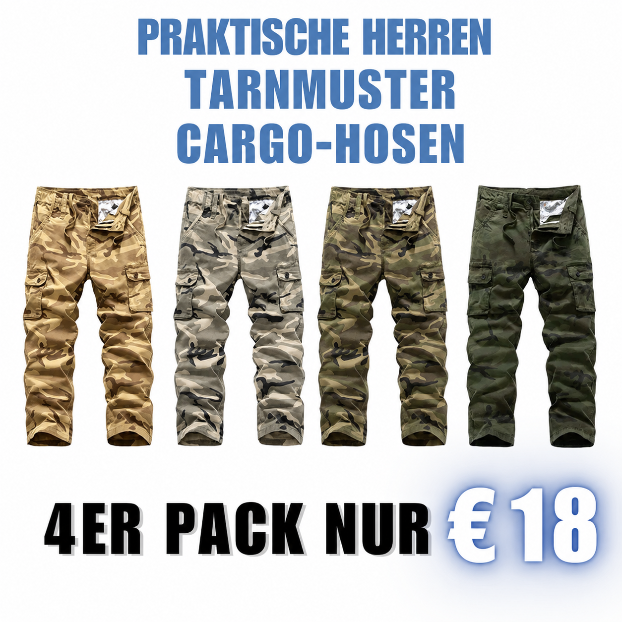 【LETZTER VERKAUFSTAG】Praktische Camouflage-Cargohose für Herren