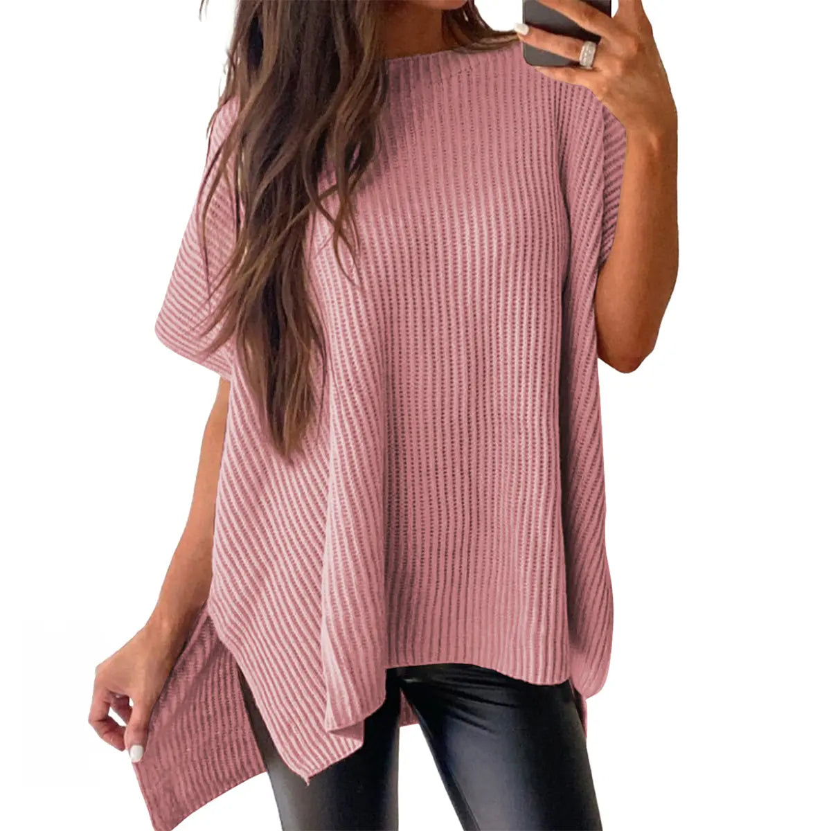 Women’s Solid Knit Puff Sleeve Sweater