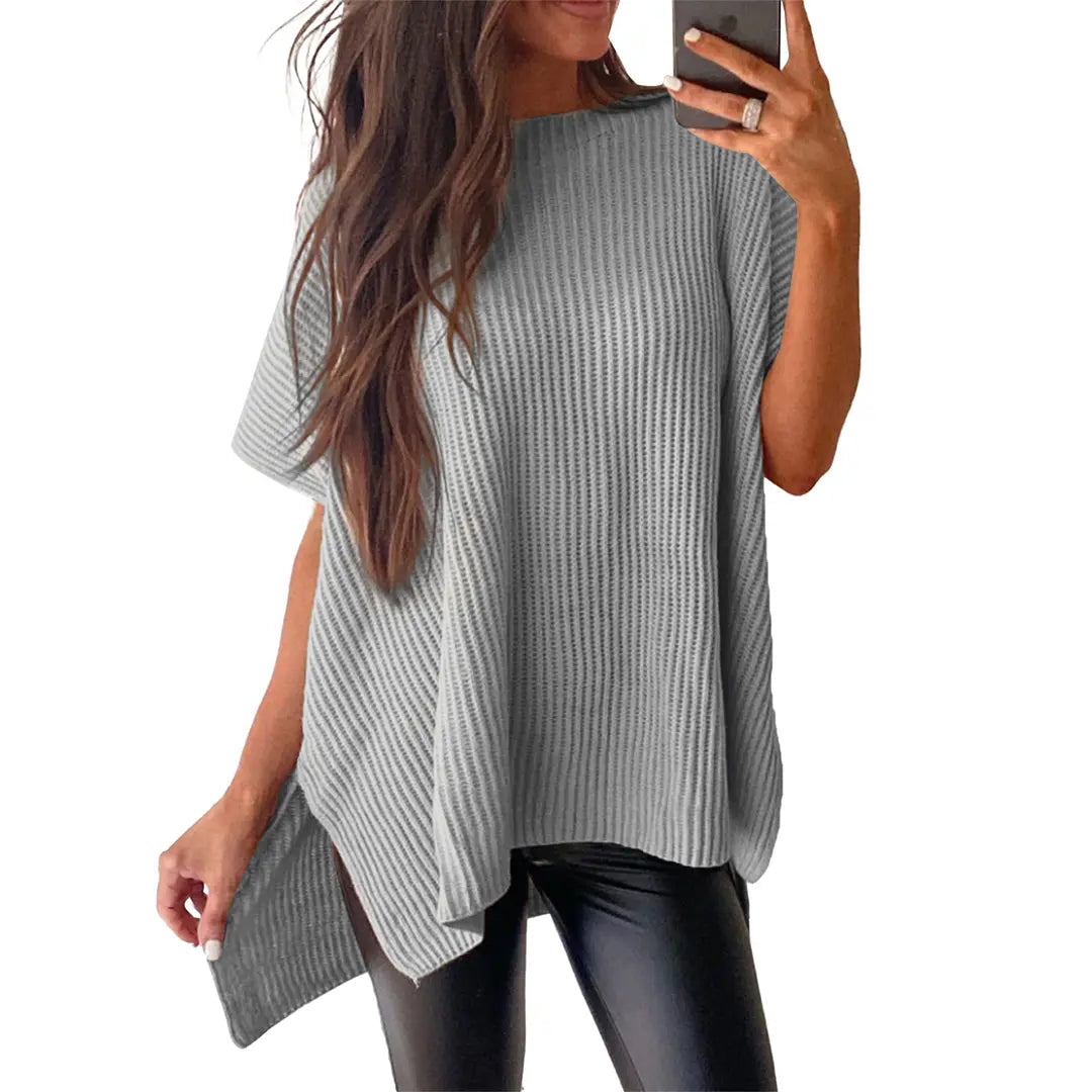 Gray knit top