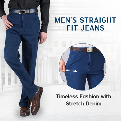Men's Classic Straight Fit Stretch Jeans