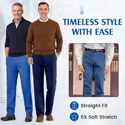 Men's Classic Straight Fit Stretch Jeans