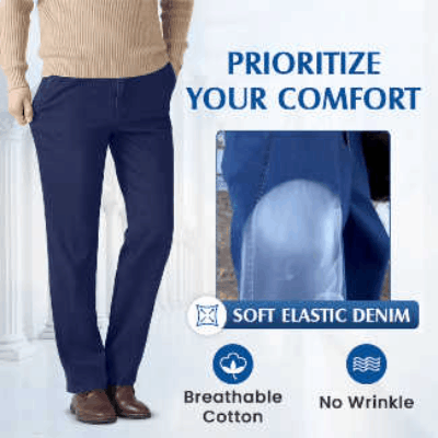 Men's Classic Straight Fit Stretch Jeans